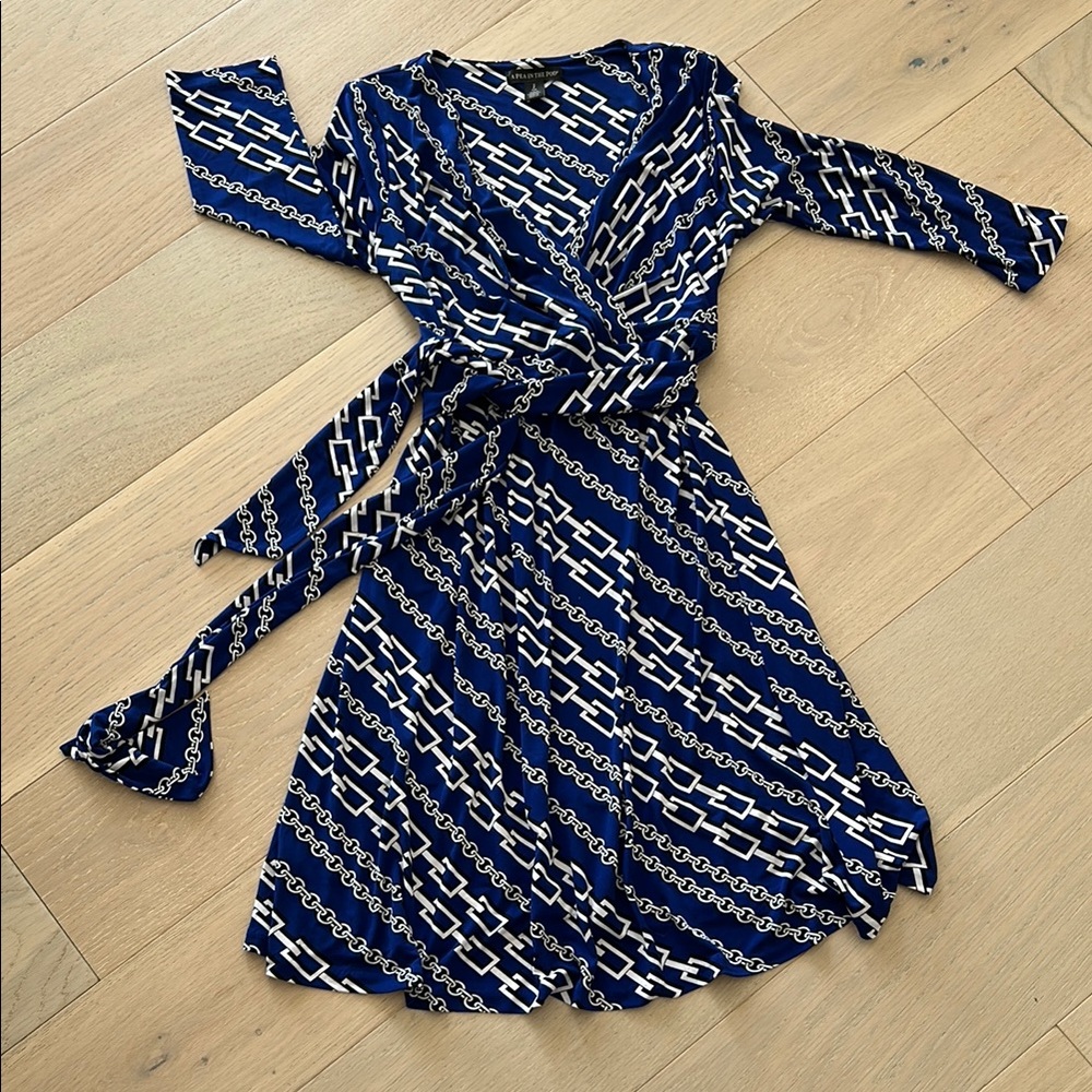 Print Wrap Maternity Dress